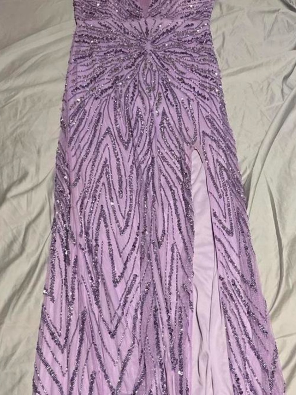 Lavender Sequin Evening dress